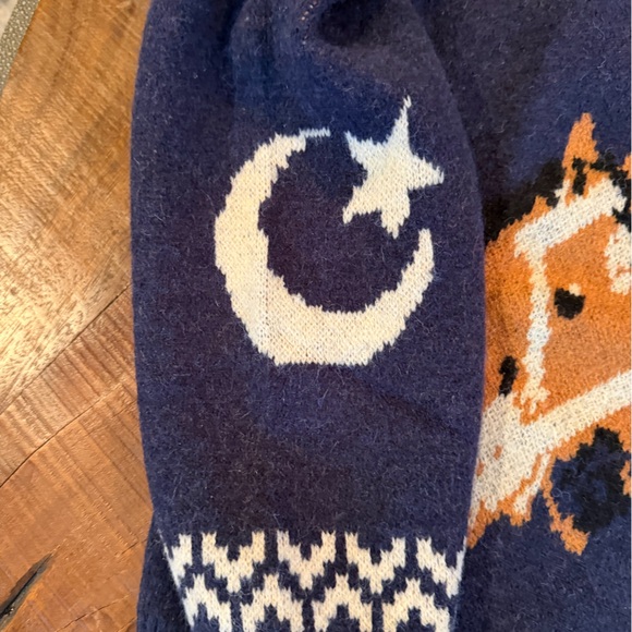 Navy Horse Pattern Cardigan- NWT - Picture 2 of 3